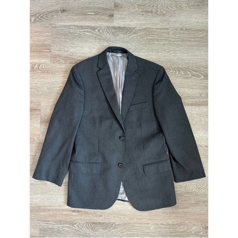 Ralph Lauren Gray Vintage Double Breast Straight Cut Blazer Size S (16R) EUC - Picture 2 of 10